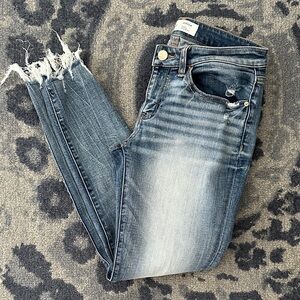 BKE Stella Frayed Hem Blue Jeans